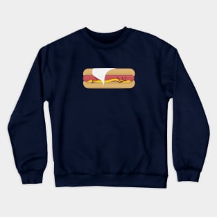 Hot Dog Tired Crewneck Sweatshirt